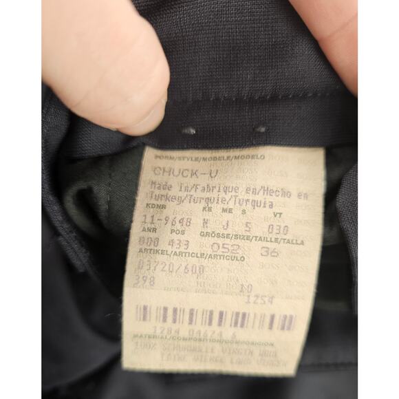 Hugo Boss size 36 dark navy 100% wool dress pants flat front EUC vintage chuck U - Picture 3 of 10